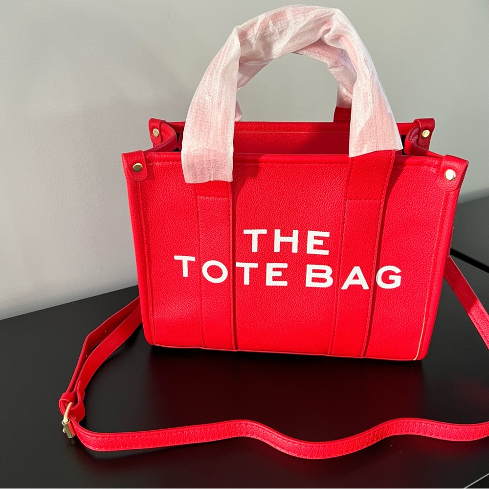 NEW Small The Tote Bag Red and Black Purse Crossbody - Picture 14 of 16